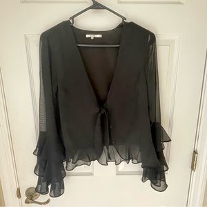 Light button and tie front blouse. Revolve website purchase